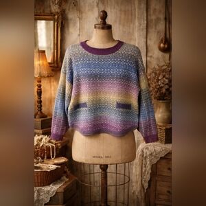 Vintage Multicolor Knit Sweater | Size Small | Fashion Concepts